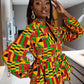 Fashion V-Neck African Shirt Dresses