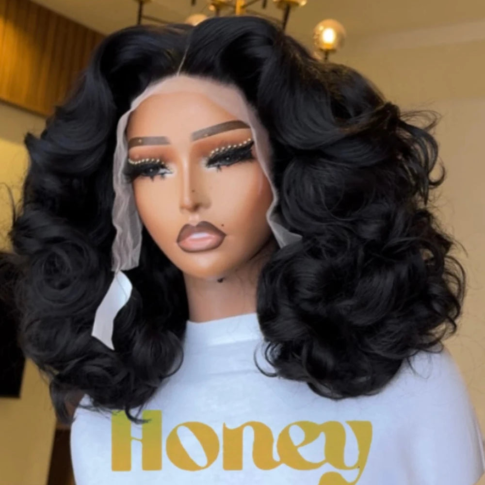 Vietnamese Super Double Drawn Human Hair Wig Loose Body Wave Full Thick Wig
