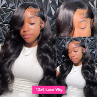 Thumbnail for 300 Density 30 36 Inch Body Wave Lace Frontal Human Hair Wigs 13x6 13x4 Remy Transparent 5x5 Glueless Wig Lace Front Wig