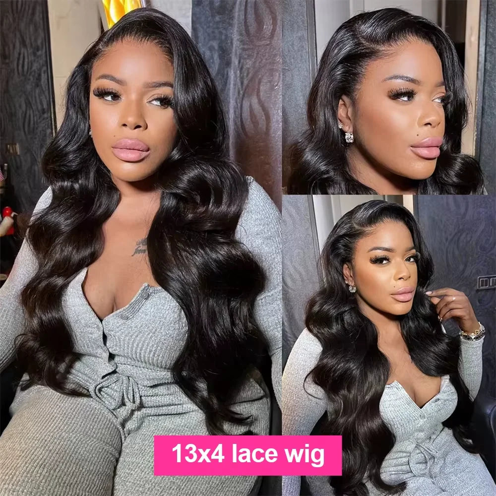 300 Density 30 36 Inch Body Wave Lace Frontal Human Hair Wigs 13x6 13x4 Remy Transparent 5x5 Glueless Wig Lace Front Wig