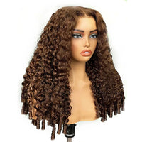 Thumbnail for Chocolate Brown Burmese Curly HD Lace Invisible Strap 360 Full Lace Glueless Wig Human Hair Wig – Glueless Human Hair Wig UAE, UK & USA | Michelle's Glam Wigs
