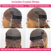 Thumbnail for Highlight Invisi-Strap HD 360 Lace Front Wig 250 Density Highlight Wig Human Hair Deep Curly Preplucked