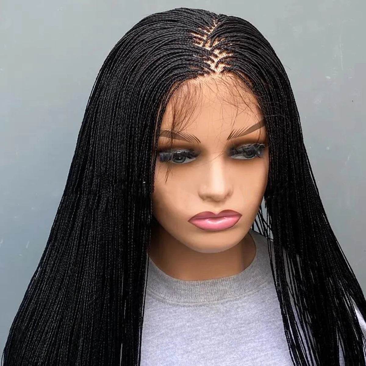 Glueless Micro Braid braided wig on 5x5 HD lace Frontal wig Customizable Tiny braid wig Glueless braid wigs