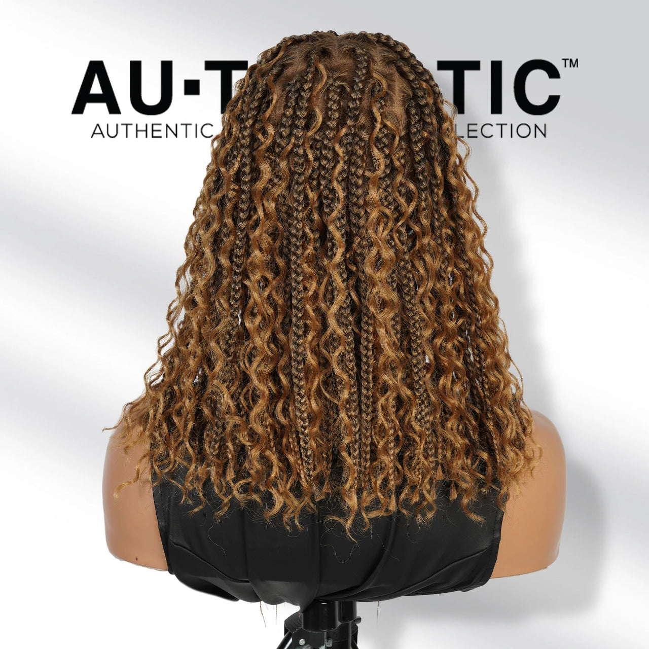 Glueless Full Lace Braided Wig Medium Knotless Boho Box Braid Deep Bulk Bob 12"