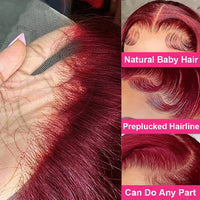 Thumbnail for 99J Body Wave Human Hair Short Bob Wig Burgundy Human Hair Peruvian Loose Wave Bob