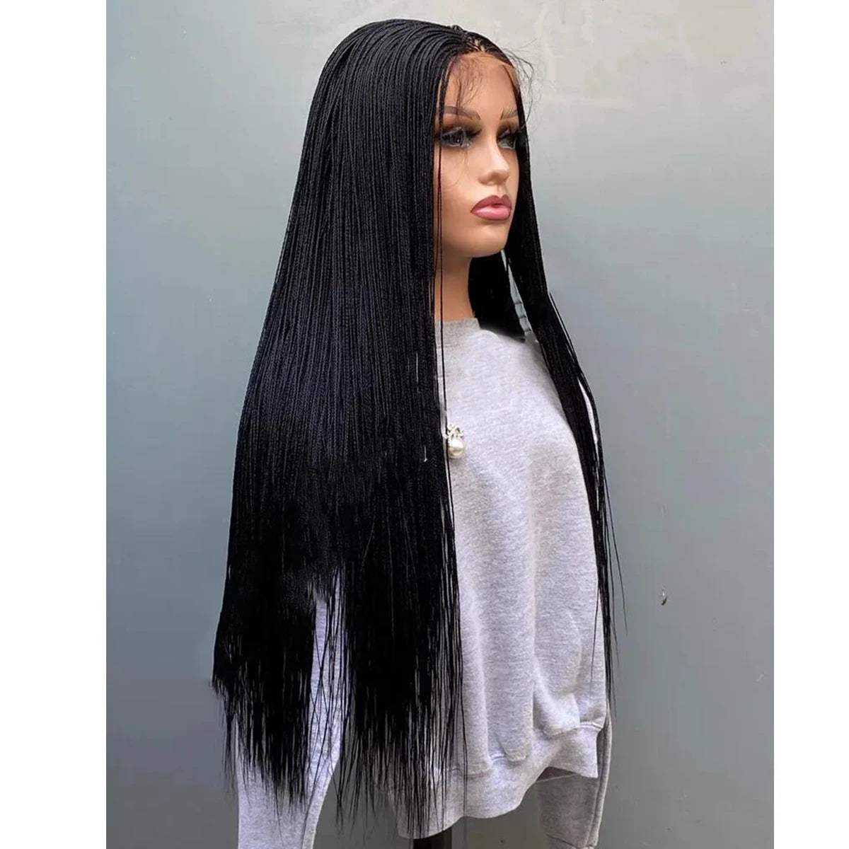 Glueless Micro Braid braided wig on 5x5 HD lace Frontal wig Customizable Tiny braid wig Glueless braid wigs