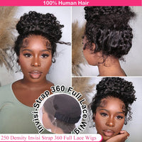 Thumbnail for Invisi Strap HD 360 Full Lace Wig Human Hair Precut Drawstring Snug Fit Glueless Wig Preplucked