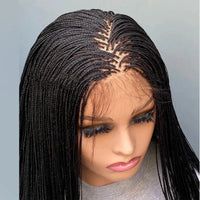 Thumbnail for Glueless Micro Braid braided wig on 5x5 HD lace Frontal wig Customizable Tiny braid wig Glueless braid wigs
