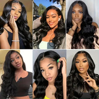 Thumbnail for V Part 100% Human Hair Body Wave Machine Made Wig In Clip Wig Body Wave Wigs Peruvian