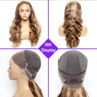 Thumbnail for Highlight 360 Full Lace Wig Human Hair Pre plucked P4/27 38 Inches Body Wave