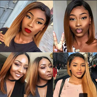 Thumbnail for 30 Inch 1B/30 Ombre Color Straight Wigs 13x4 HD Lace Frontal Wigs Human Hair Preplucked