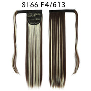 Wrap Around Ponytail Hair Extensions 20Inch Long Curly Wave Synthetic Ponytail Natural H