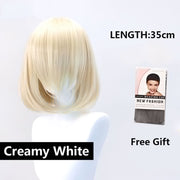 White Wig Female Short Bob