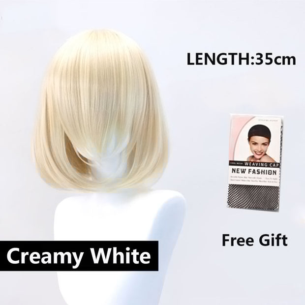 White Wig Female Short Bob
