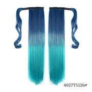 Wrap Around Ponytail Hair Extensions 20Inch Long Curly Wave Synthetic Ponytail Natural H