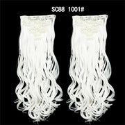 16 Clips In Hair Extensions Natural Wave 7 Pcs/Set 22 Inch Synthetic