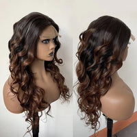 Thumbnail for Silk Base Human Hair Wigs Ombre Wig