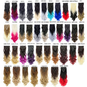 16 Clips In Hair Extensions Natural Wave 7 Pcs/Set 22 Inch Synthetic