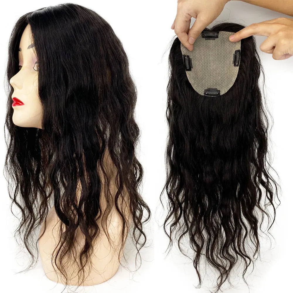 22inch Wavy Human Hair Topper