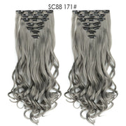 16 Clips In Hair Extensions Natural Wave 7 Pcs/Set 22 Inch Synthetic