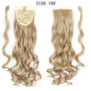 Wrap Around Ponytail Hair Extensions 20Inch Long Curly Wave Synthetic Ponytail Natural H