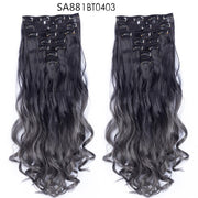16 Clips In Hair Extensions Natural Wave 7 Pcs/Set 22 Inch Synthetic
