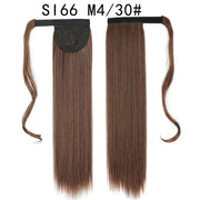 Wrap Around Ponytail Hair Extensions 20Inch Long Curly Wave Synthetic Ponytail Natural H