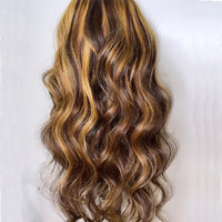 Thumbnail for Loose Wave Honey Blonde Highlight Human Hair U part Wigs 180% Density Brazilian Remy Hair Wigs