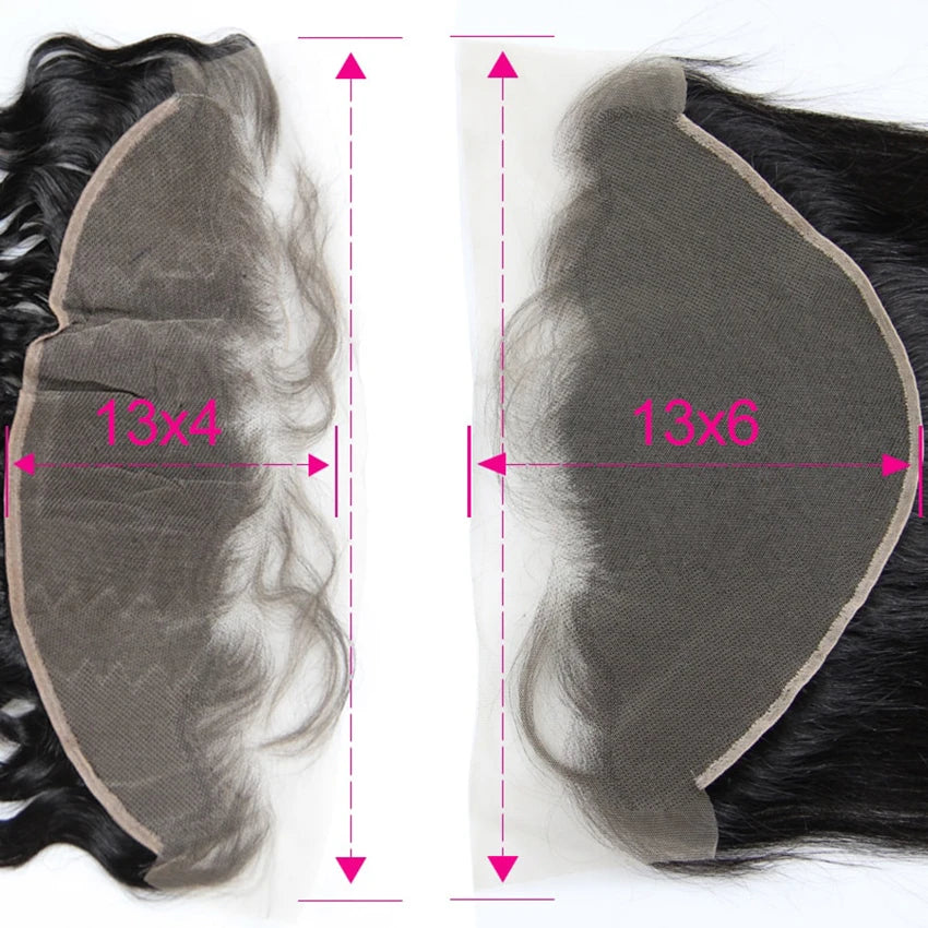 Body Wave Frontal 13x6 HD Transparent Lace Frontal  Human Hair Remy Brazilian