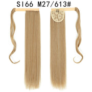 Wrap Around Ponytail Hair Extensions 20Inch Long Curly Wave Synthetic Ponytail Natural H