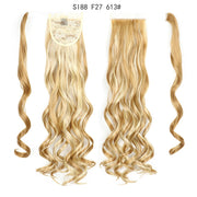 Wrap Around Ponytail Hair Extensions 20Inch Long Curly Wave Synthetic Ponytail Natural H