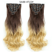 16 Clips In Hair Extensions Natural Wave 7 Pcs/Set 22 Inch Synthetic
