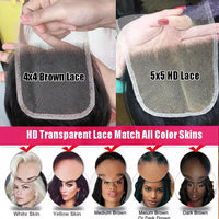 Thumbnail for 4x4 5x5 6x6 HD Lace Closure Only Body Wave Brazilian Human Hair