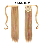 Wrap Around Ponytail Hair Extensions 20Inch Long Curly Wave Synthetic Ponytail Natural H
