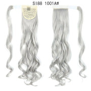 Wrap Around Ponytail Hair Extensions 20Inch Long Curly Wave Synthetic Ponytail Natural H