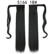 Wrap Around Ponytail Hair Extensions 20Inch Long Curly Wave Synthetic Ponytail Natural H