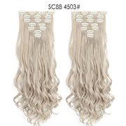 16 Clips In Hair Extensions Natural Wave 7 Pcs/Set 22 Inch Synthetic