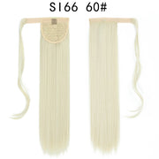 Wrap Around Ponytail Hair Extensions 20Inch Long Curly Wave Synthetic Ponytail Natural H