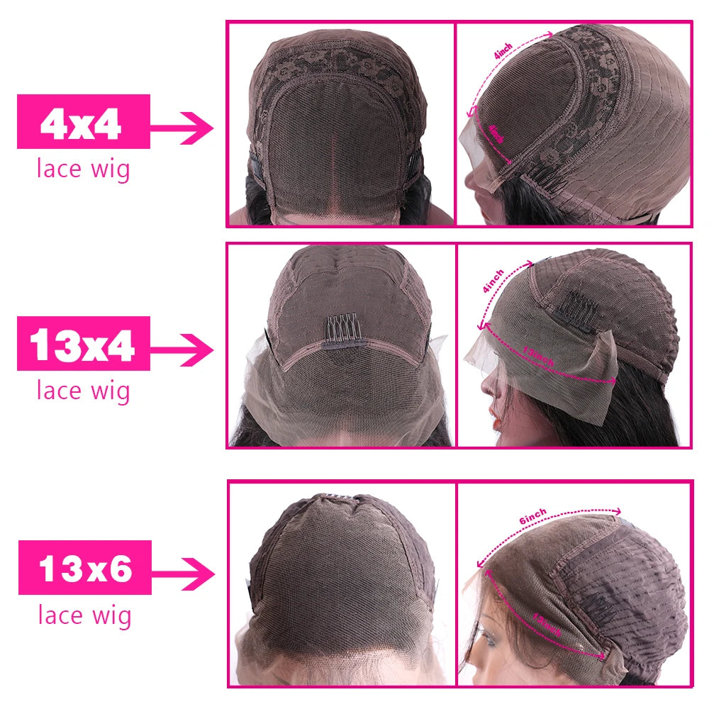 P4/27 Highlight HD Transparent Full Frontal Lace Human Hair Wigs Brazilian Body Wave Frontal