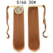 Wrap Around Ponytail Hair Extensions 20Inch Long Curly Wave Synthetic Ponytail Natural H