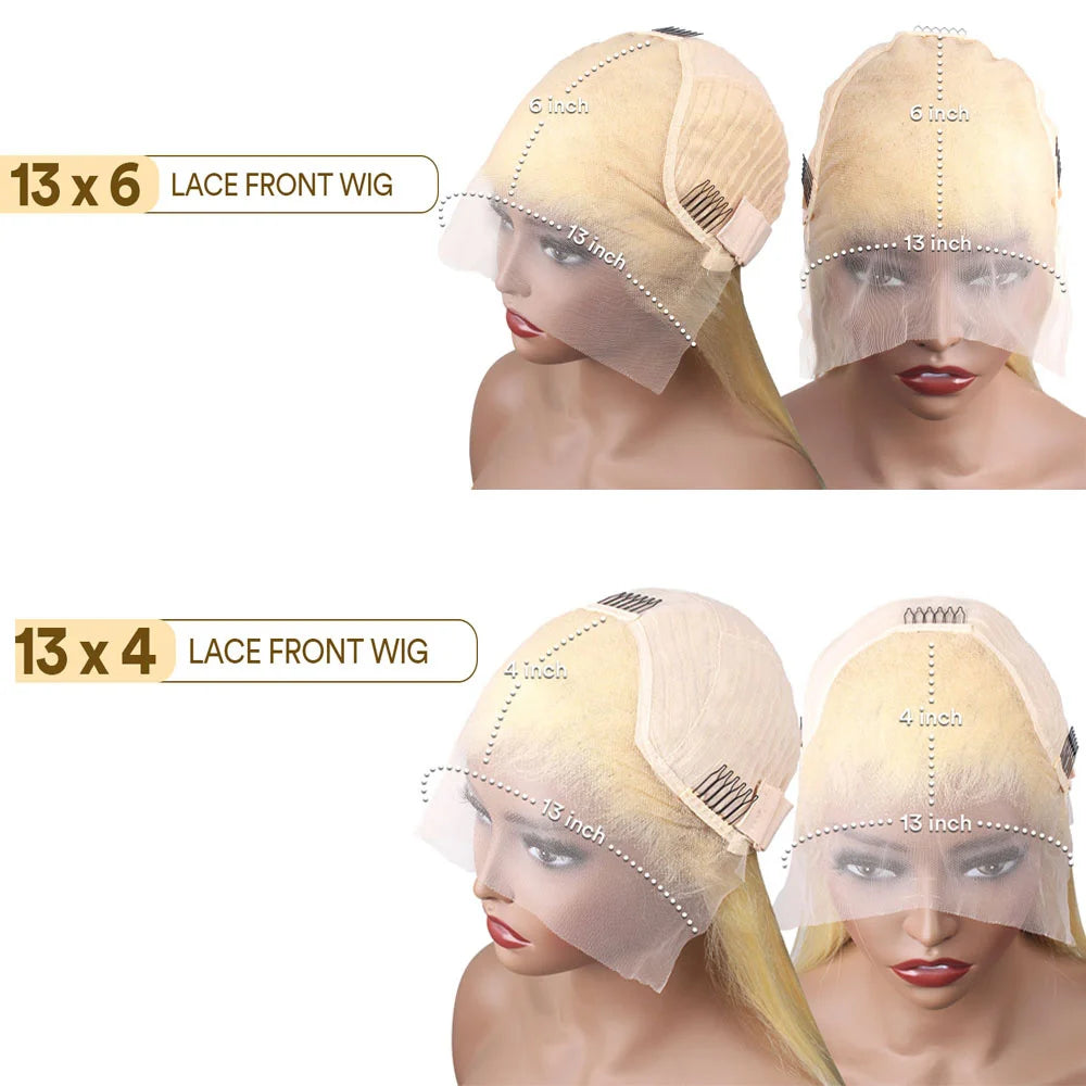 30 Inch Straight Blonde 613 Hd Transparent Human Hair Wigs