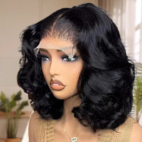 Thumbnail for Highlight 4/27 Body Wave Bob Wigs Human Hair 13x4 Lace Front Human Hair Wig Ombre Short Brazilian Hair