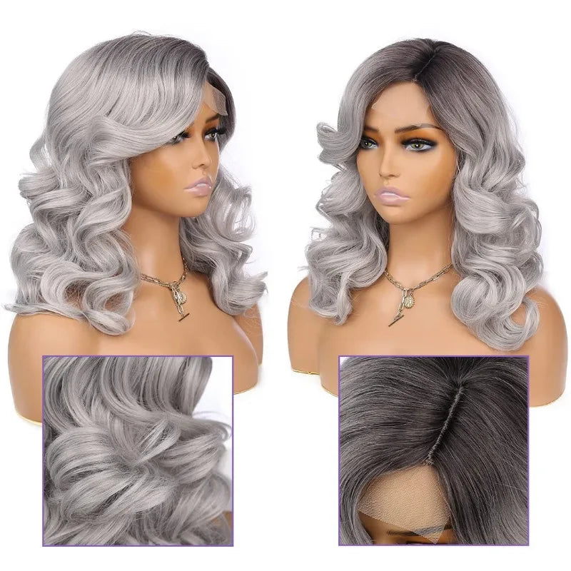 16in/40cm Loose Wave Lace Part Pure Color Nature Curly Synthetic Heat Resistant Weave