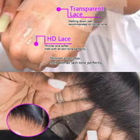 Thumbnail for 200 Density Brazilian Human Hair Chocolate Brown Short Bob Wig Bone Straight 13x4 HD Transparent Lace Front Wigs