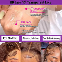 Thumbnail for 13X6 Chocolate Brown Lace Front Wigs 13X4 Bone Straight Human Hair 100% Brazilian Hair