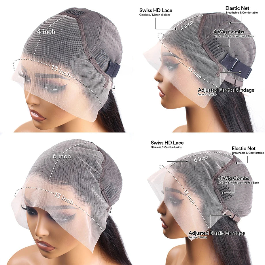 Hd Lace Frontal Wig Human Hair Preplucked Body Wave Human Hair Wigs