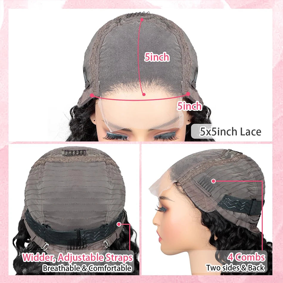 250% Density Burmese Curly Human Hair Wig With Spiral End 5X5 HD Lace Closure Wigs Pre Plucked with Baby Hair