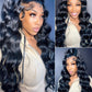 40 Inch Loose Body Wave Lace Front Human Hair Wig Brazilian Pre- Plucked