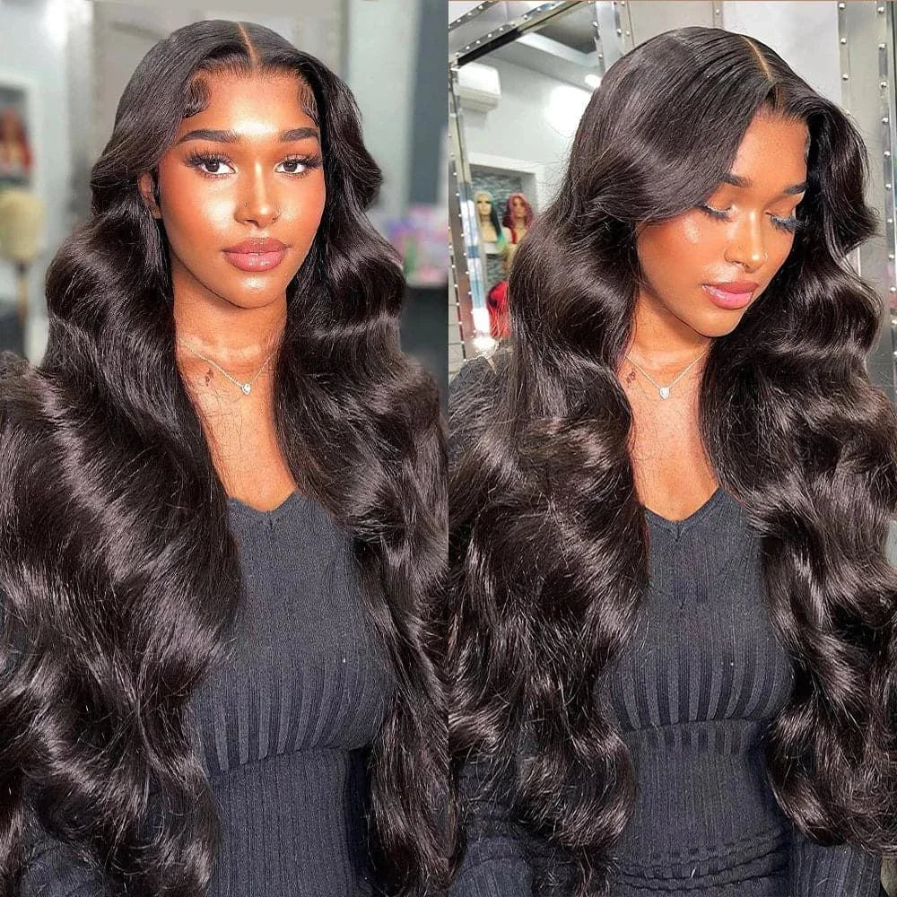 HD Transparent Body wave lace front human hair wig- Pre Preplucked glueless brazilian wigs