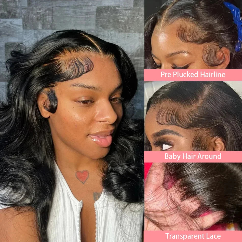 Short Body Wave Lace Frontal Bob Wig 200% Density Brazilian Remy Transparent Lace Wigs